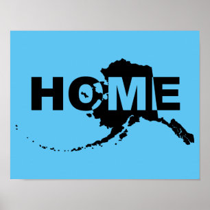 Alaska Hem Hemifrån Affisch skylt