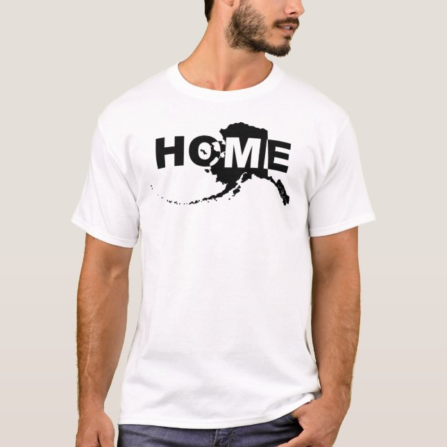 Alaska Hemmet Borta Från Stat Funny T-Shirt Tees (Framsida)
