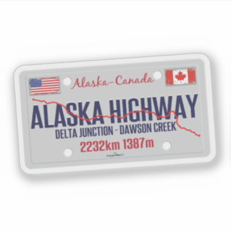 Alaska Highway Canada - Alaska USA 01 Sticker Klistermärken