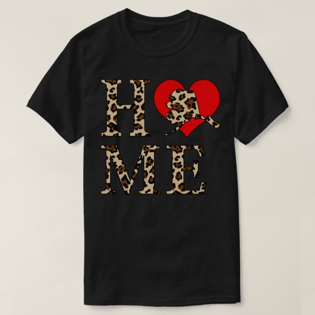 Alaska Home Leopard Print T Shirt (Design framsida)