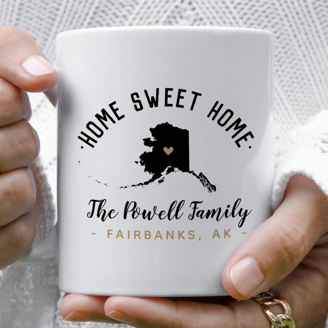 Alaska Home Sweet Home Family Monogram Mugg (Skapare uppladdad)