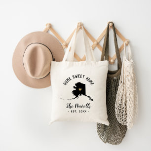 Alaska Home Sweet Home Family Monogram Tygkasse