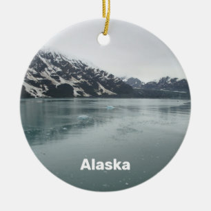Alaska Hubbard Glacier Inside Passage Souvenir Julgransprydnad Keramik