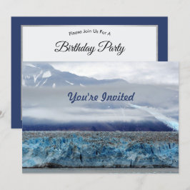 Alaska Hubbard Glacier Photo Birthday Inbjudningar