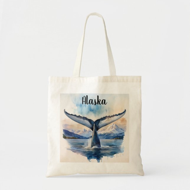 Alaska Humpback Whale Tote bags Tygkasse (Framsidan)
