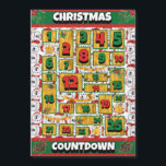 Alaska Hund Coundown jul Advent Calendar<br><div class="desc">Alaska Hund Coundown jul Calendar-Helgdagskorten har en vattenfärg på Alaska Malamute med en röd julklapp och en röd julklapp. Lönsam design för Hundälskare!</div>