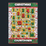 Alaska Hund Coundown jul Advent Calendar<br><div class="desc">Alaska Hund Coundown jul Calendar-Helgdagskorten har en vattenfärg på Alaska Malamute med en röd julklapp och en röd julklapp. Lönsam design för Hundälskare!</div>