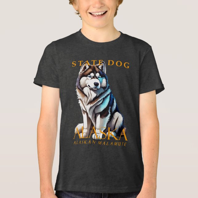 Alaska-Hund Malamute T Shirt (Framsida)