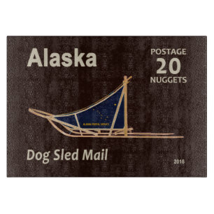 Alaska Hund Sled Mail Postage Frimärke