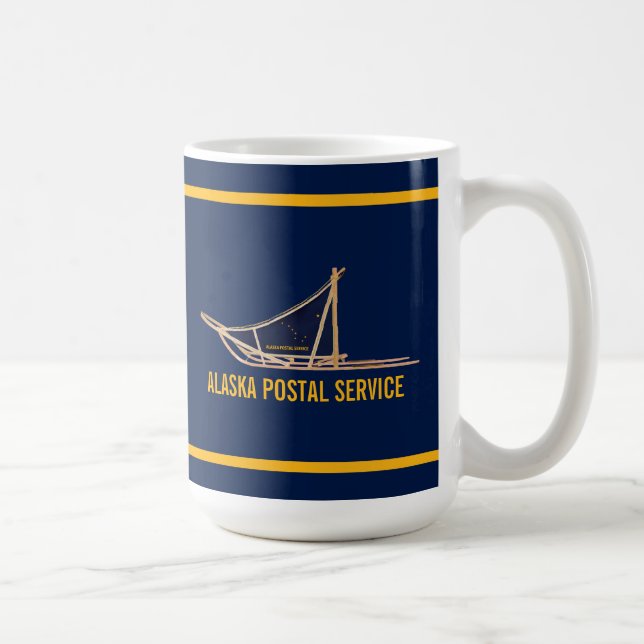 Alaska Hund Sled Postal Carrier Kaffemugg (Höger)