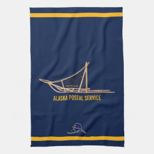 Alaska Hund Sled Postal Carrier Kökshandduk