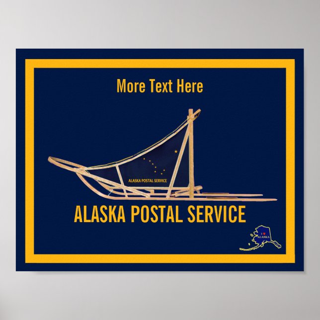 Alaska Hund Sled Postal Carrier Poster (Framsidan)