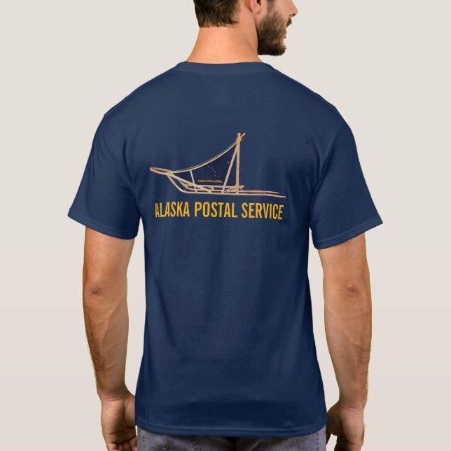 Alaska Hund Sled Postal Carrier T Shirt (Baksida)