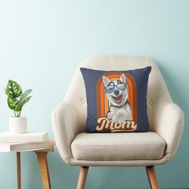 Alaska husky mamma, siberian husky mamma kudde (Stol)
