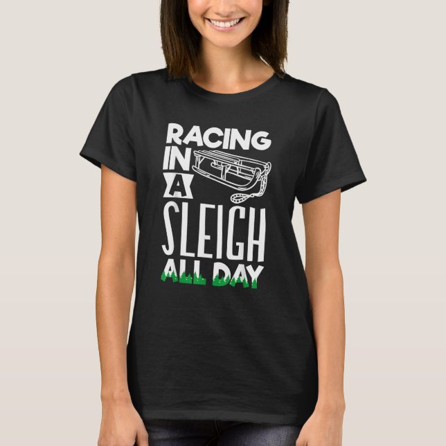 Alaska husky sled dog racing and mushing 14 t shirt (Framsida)