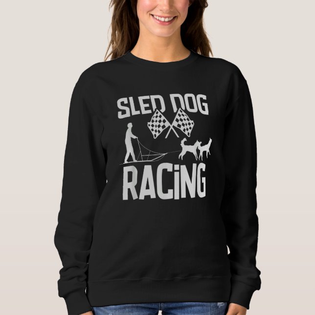 Alaska husky sled dog racing and mushing 3 t shirt (Framsida)