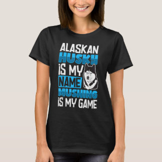 Alaska husky sled hund tävla och stening 4 t shirt