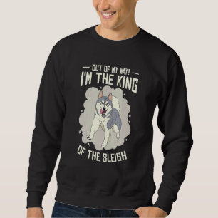 Alaska Husky Sledding Sled Hund Tävla Hund Sled Ri Lång Ärmad Tröja