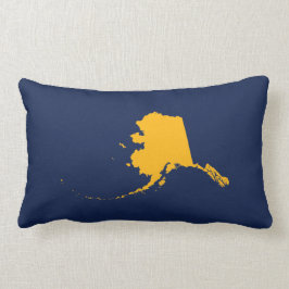 Alaska i Blue och Guld Lumbarkudde