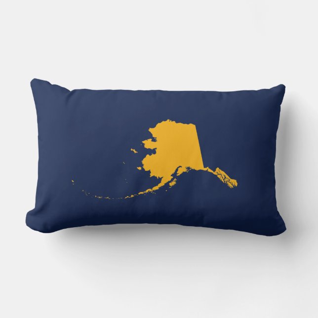 Alaska i Blue och Guld Lumbarkudde (Framsida)