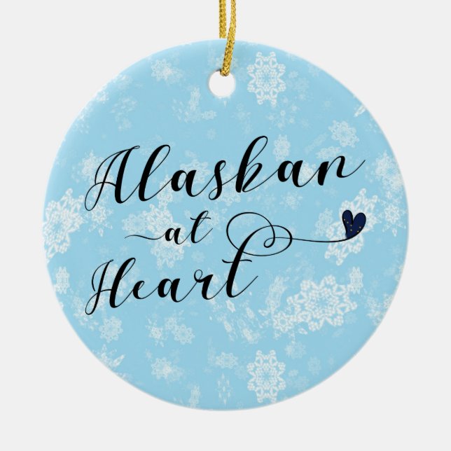 Alaska i Heart, Julgran Ornament, Alaska Julgransprydnad Keramik (Framsidan)