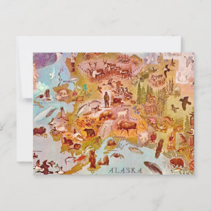 Alaska Illustrerat Vintage vykort