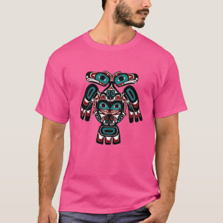 Alaska infödd amerikansk indiansk Tlingit Örn Björ T Shirt