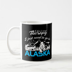 Alaska, jag behöver bara gå Alaska Tee Funny Kaffemugg