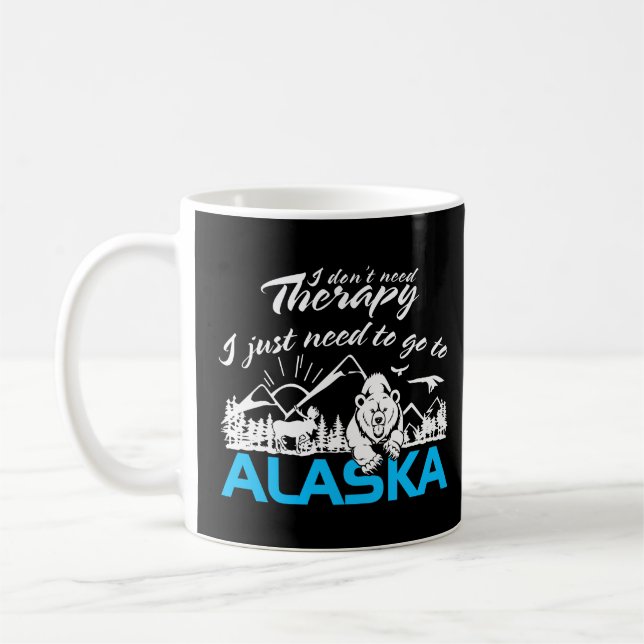 Alaska, jag behöver bara gå Alaska Tee Funny Kaffemugg (Vänster)
