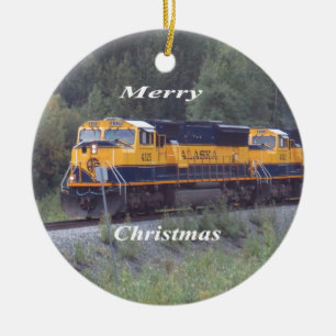 Alaska järnväg julgransprydnad keramik