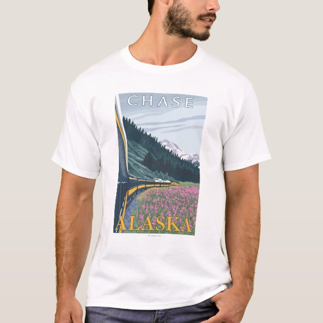Alaska järnvägplats - jakt, Alaska T Shirt (Framsida)