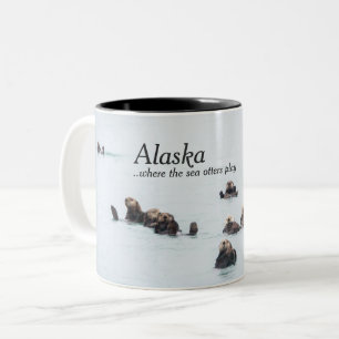 Alaska kaffe koppar - havsuttrar