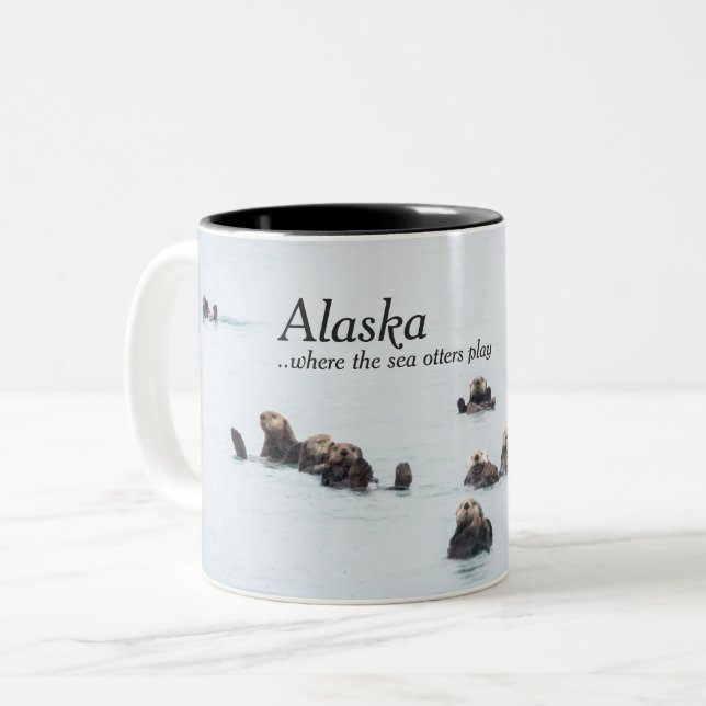Alaska kaffe koppar - havsuttrar (Framsida vänster)