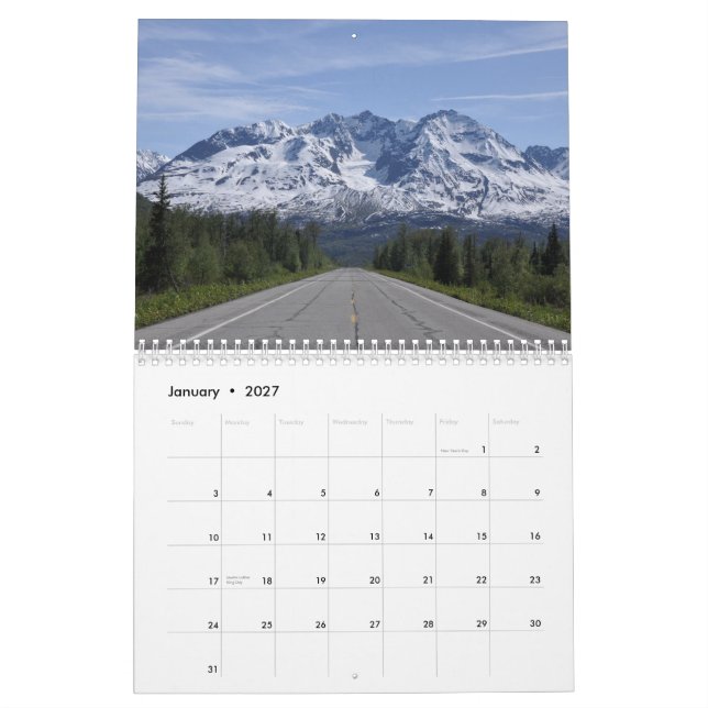 Alaska kalender 2012 (Jan 2027)