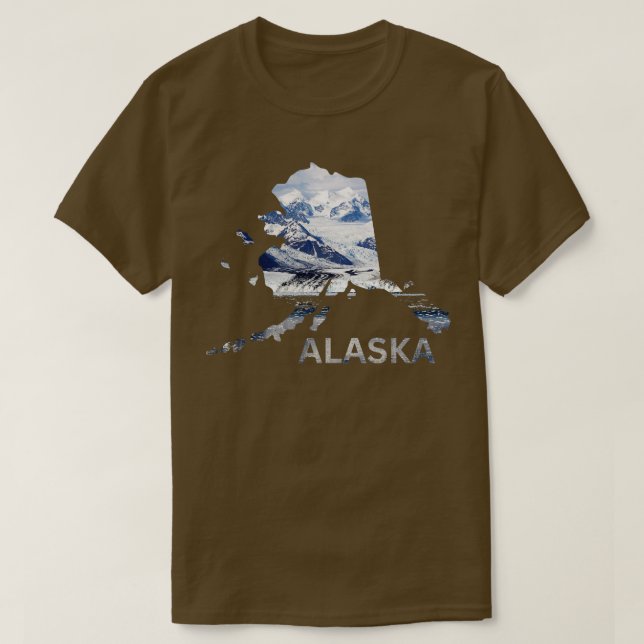 Alaska Karta Disline TShirt T Shirt (Design framsida)