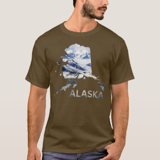 Alaska Karta Disline TShirt T Shirt