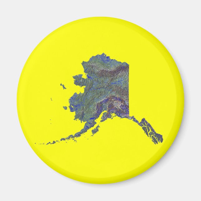 Alaska Karta Magnet (Framsidan)