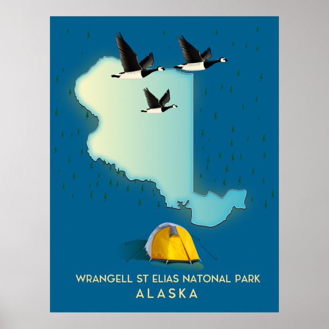 Alaska Karta Poster (Framsidan)