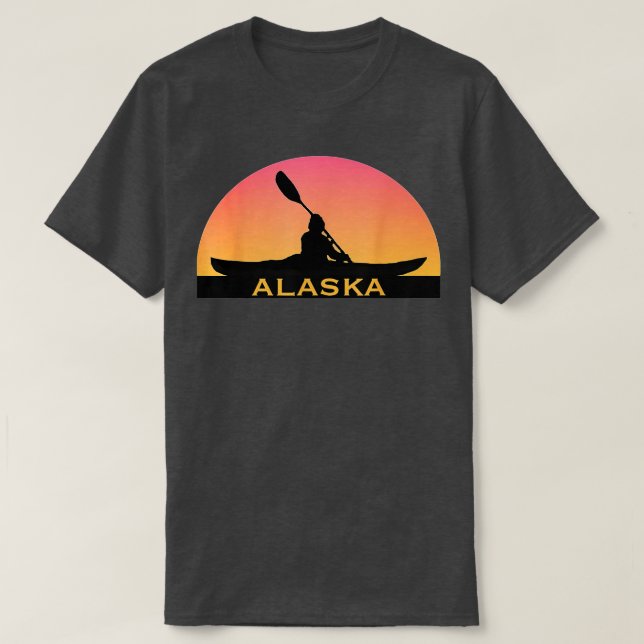 ALASKA Kayak Souvenir I Kärlek Kayaking T Shirt (Design framsida)