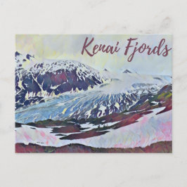 Alaska Kenai Glacier Photography Postcard Vykort