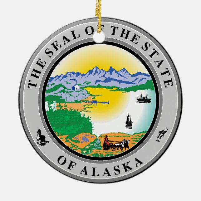 Alaska* Keramisk julprydnad Julgransprydnad Keramik (Baksidan)