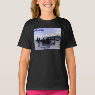 Alaska Killer Whales Frimärke Tee