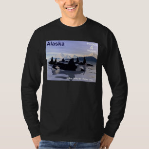 Alaska Killer Whales Frimärke Tee Shirt