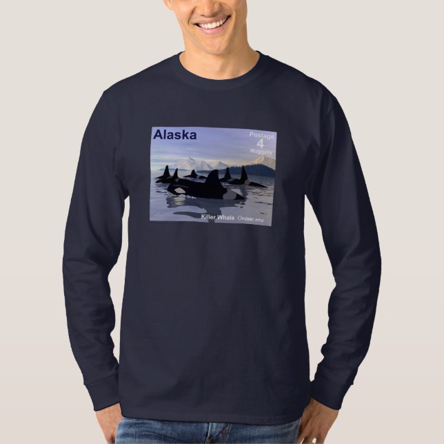 Alaska Killer Whales Frimärke Tröja (Framsida)