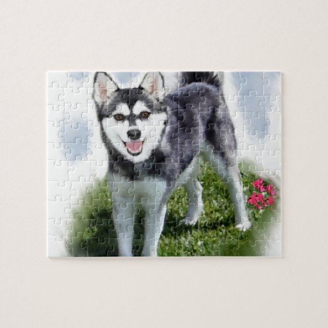 Alaska Klee Kai Art Pussel (Horisontell)
