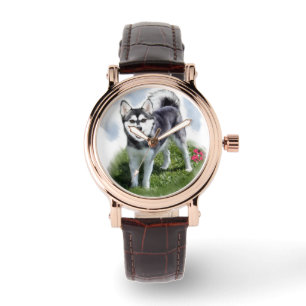 Alaska Klee Kai Hund Art Armbandsur