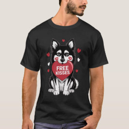 Alaska Klee Kai Hund Free Kisses T Shirt