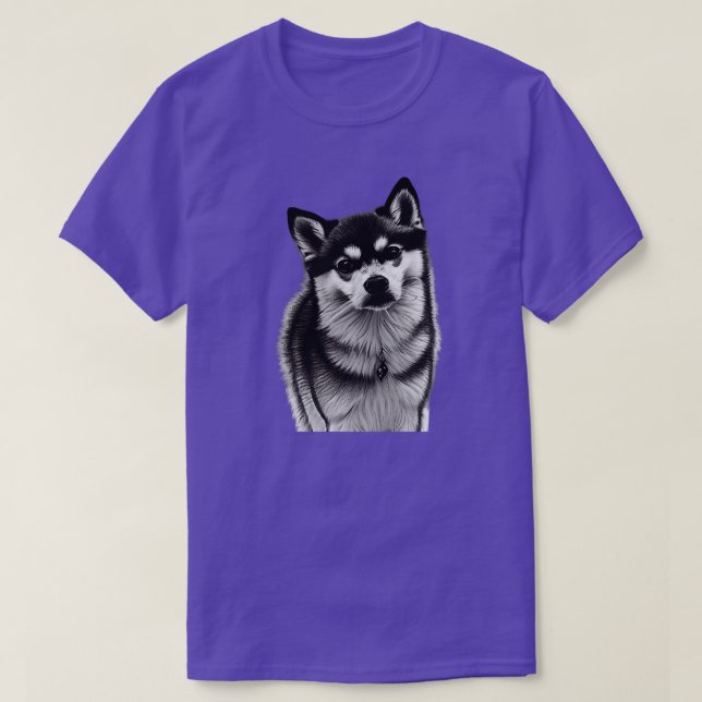 Alaska Klee Kai Hund T Shirt (Design framsida)