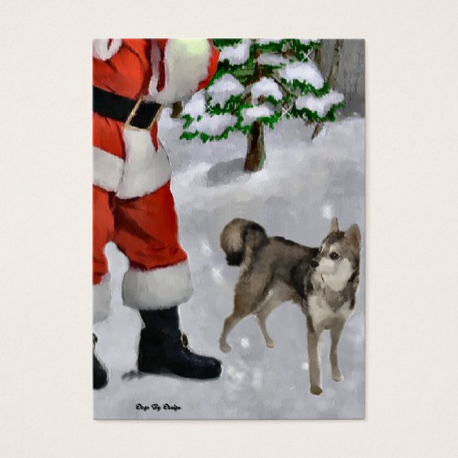 Alaska Klee Kai-julgåvor Namn bricka Visitkort (Framsidan)