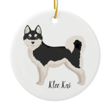 Alaska Klee Kai-julprydnad. Klee Kai Snö